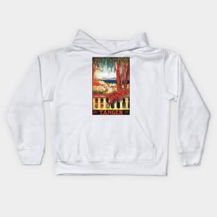 Moroccan Travel Poster: Tangier Kids Hoodie